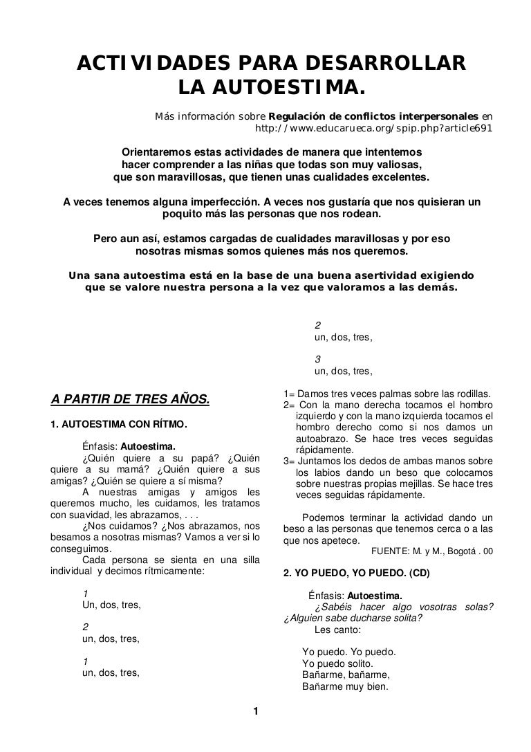 16 actividades de autoestima 16 actividades de autoestima