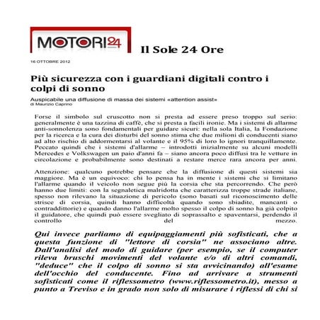 16   il sole 24 ore riflessometro