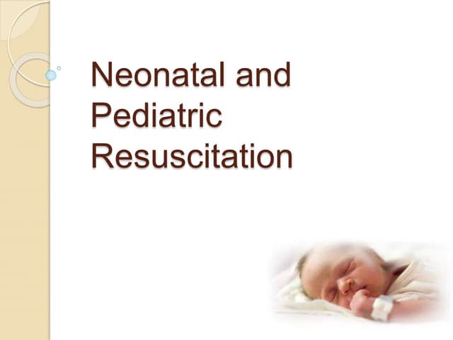 Neonatal resuscitation 1 | PPTX