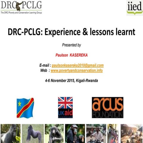 16 paulson kasereka-drc pclg experiences and lessons learnt