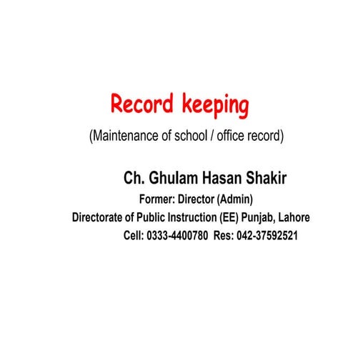 16 school record by g.h. shakir