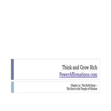Think and Grow Rich Power Affirmations - Chapter 14 The Sixth Sense