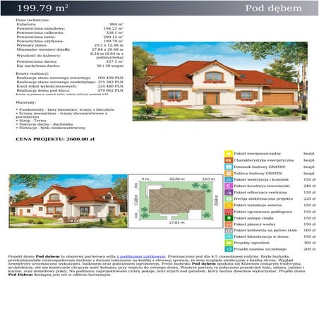 Projekt domu Pod dębem