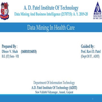 Data Mining in Health Care | PPTX | Internet | Computing
