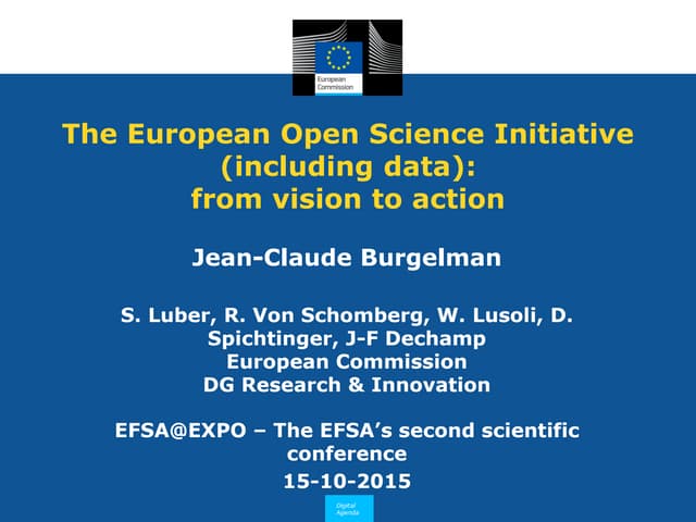 European Commission's Open Science Initiative: co-creating added value with data