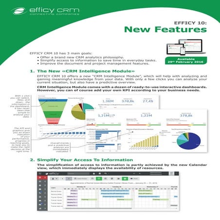 Efficy CRM v10 new features 