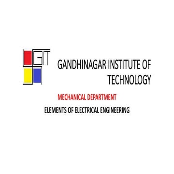 Elements Of Electrical Engineering(2110005) | PPT