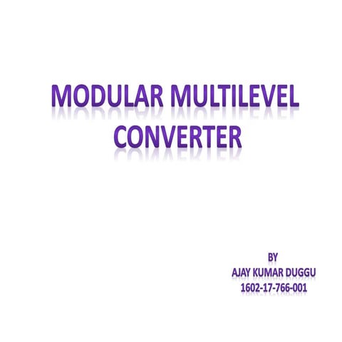 Modular Multilevel Inverter