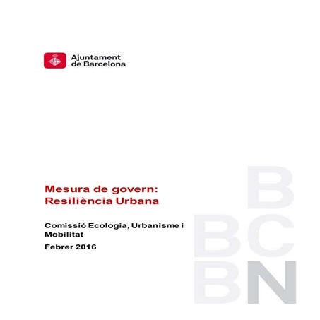 Mesura de govern: Resiliència Urbana