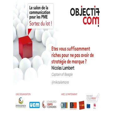 Objectif Com - La stratégie de marque - Nicolas Lambert