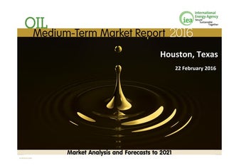 Medium-Term Oil Market Report 2016