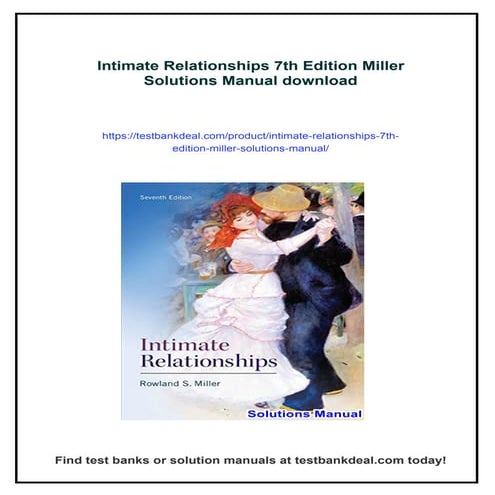 Intimate Relationships 7th Edition Miller Solutions Manual | PDF