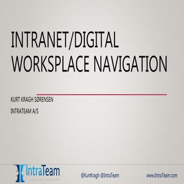 Robust Intranet/Digital Workplace Navigation