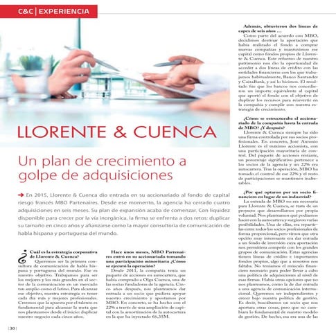 Un plan de crecimiento a golpe de adquisiciones