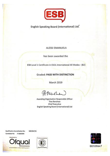 ESB CERTIFICATION B2 PDF ESB CERTIFICATION B2 PDF