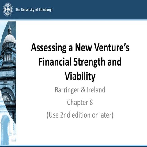 Summary on financial viability