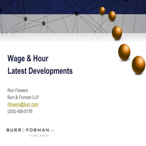 Wage & Hour Latest Developments
