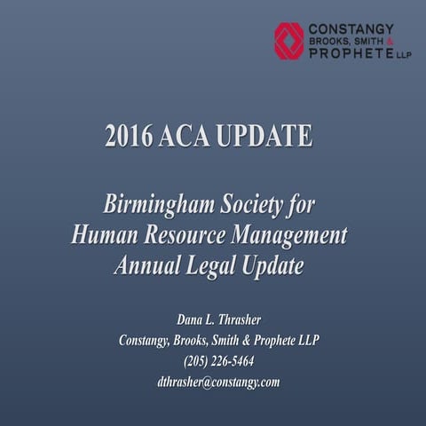 2016 ACA Update