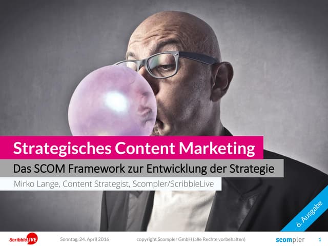 Think better, not more. Strategisches Content Marketing mit dem SCOM Framework.