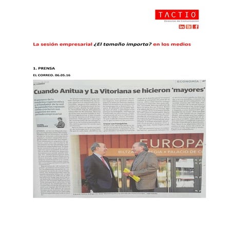 "¿El tamaño importa?" en los medios