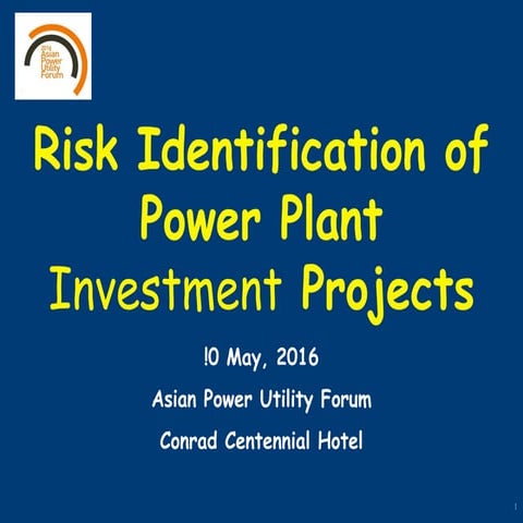 Risk Identification in power plants risk i