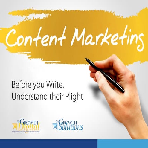 Content Marketing: Before you Write, Understand their Plight
