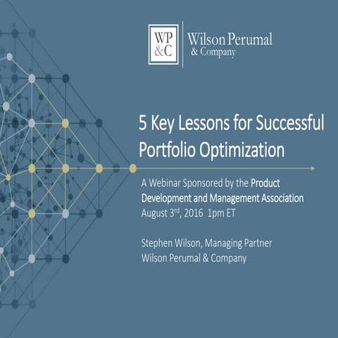 PDMA: 5 Key Lessons for Successful Portfolio Optimization