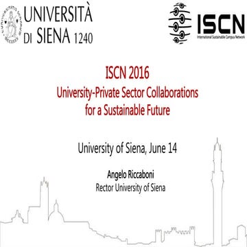 ISCN 2016: Plenary 3: University-Private Sector Collaborations for a Sustaina...