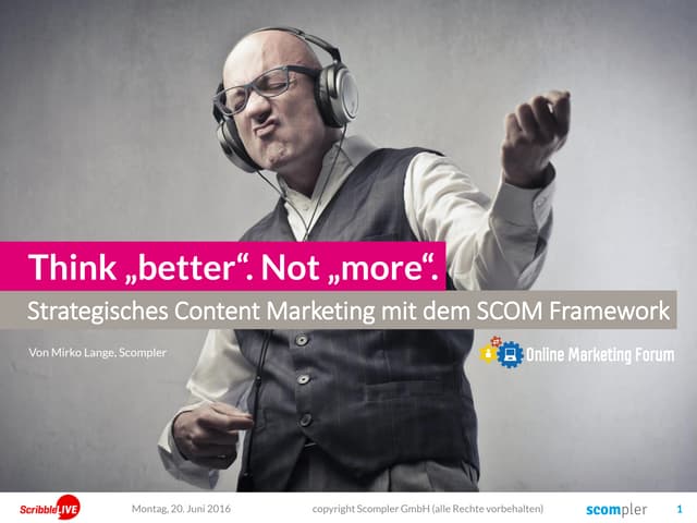 Content Marketing - Präsentation Online Marketing Forum