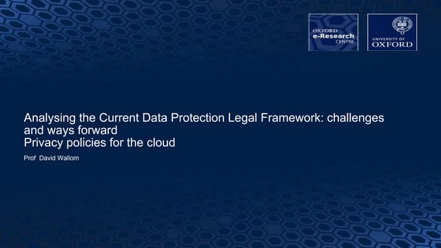 Privacy and Security policies in th...