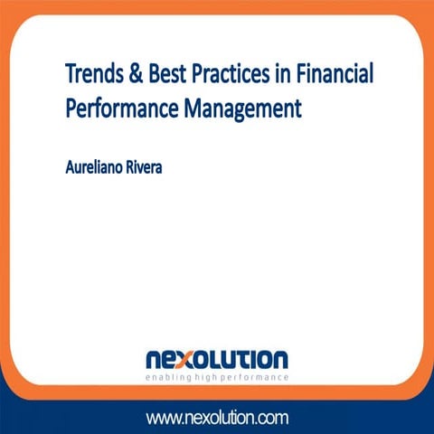 Tendencias y mejores prácticas del Financial Performance Management