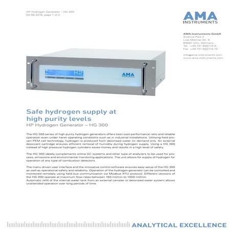 160804 ama instruments_datasheet_hg300 | PDF
