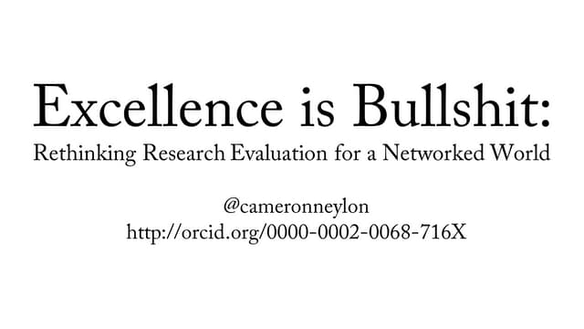 Excellence is Bullshit