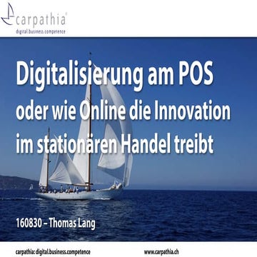 Digitalisierung am POS oder wie Online die Innovation im stationären Handel t...