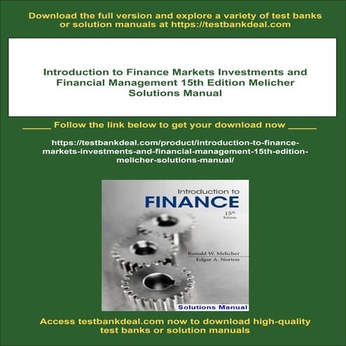 INTRODUCTION TO FINANCE MARKETS INVESTMENTS AND FINANCIAL MANAGEMENT 15TH EDITION PDF visual data 4