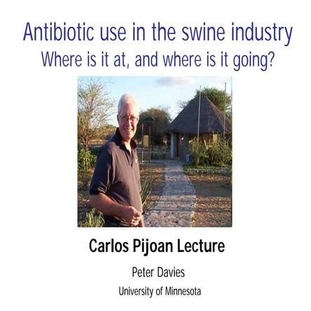 Dr. Peter Davies - Antibiotic Use In Swine Production - Where Is It At And Wh...