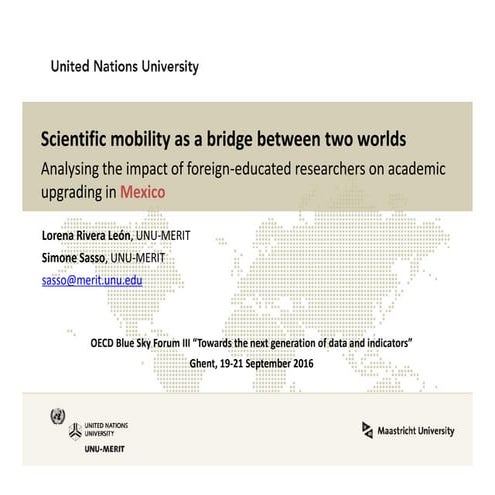 sasso rivera - Scientific mobility as a bridge between two worlds