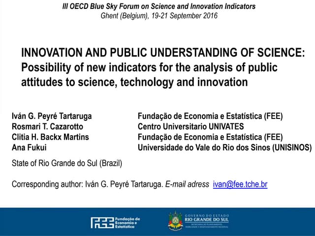 Tartaruga - Innovation and public u...