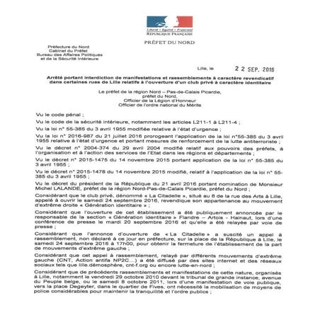 La préfecture interdit toute manifestation aux abords du bar identitaire, samedi