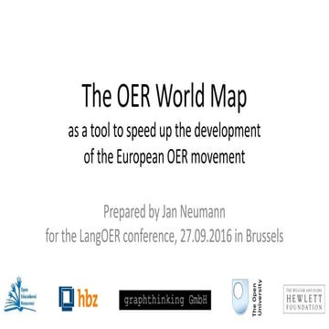 The OER World Map as a tool to speed up the development of the European OER m...