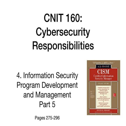 CNIT 160 4e Security Program Management (Part 5)