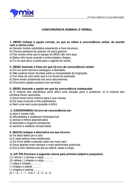 160 exercicios concordância e verbal pg27