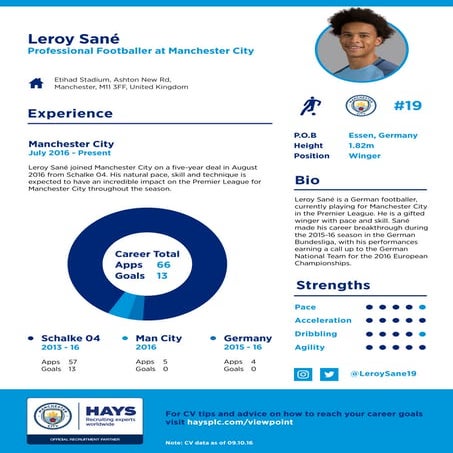 Leroy Sane's CV