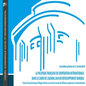 La politique française de coopération internationale dans le cadre de l’agenda 2030 du développement durable