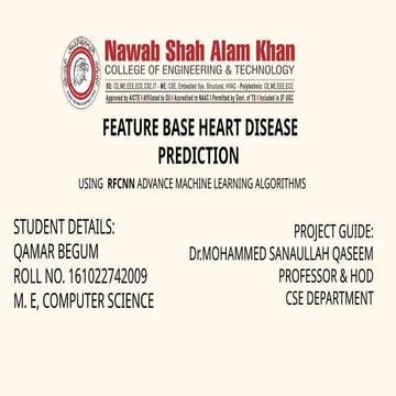 Feature based heart disease prediction approach