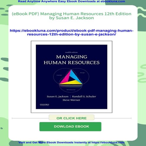 (eBook PDF) Managing Human Resources 12th Edition by Susan E. Jackson