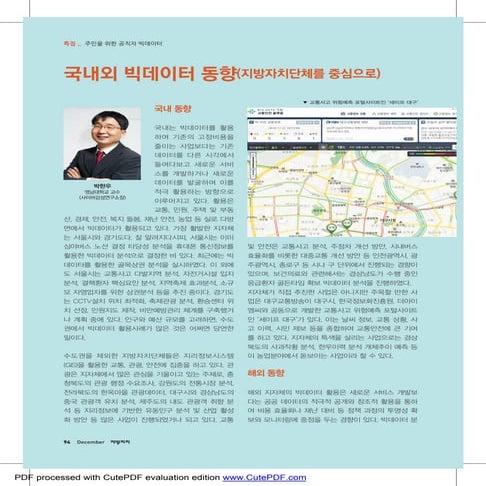 국내외 빅데이터 동향(지방자치단체를 중심으로)