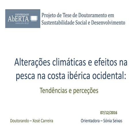 Apresentação de projeto de tese DSSD UAb