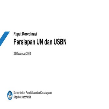 Persiapan UN dan USBN Tahun 2017