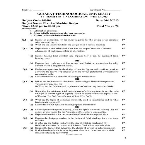 electrical machine design